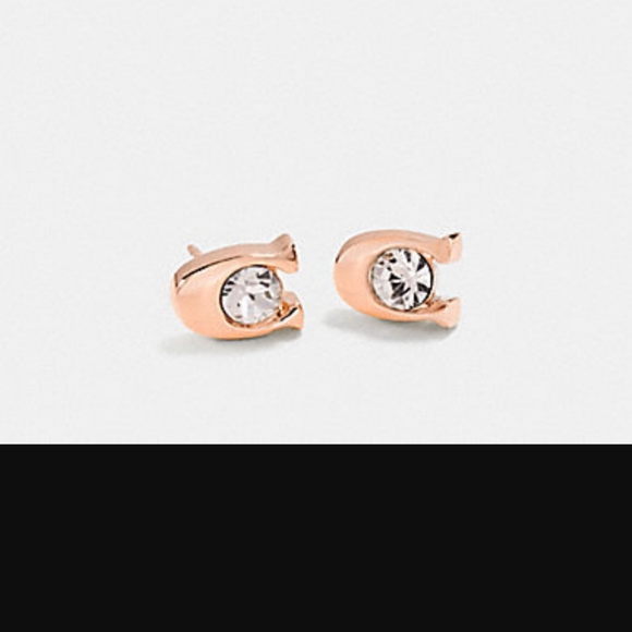 NWT Coach Signature Stone Stud Earrings - Picture 1 of 2